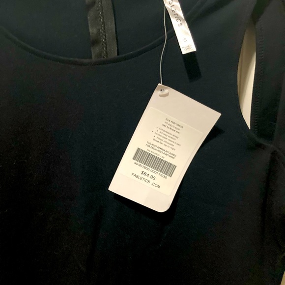 NWT black, body con style midi-dress w/keyholes - Picture 3 of 7